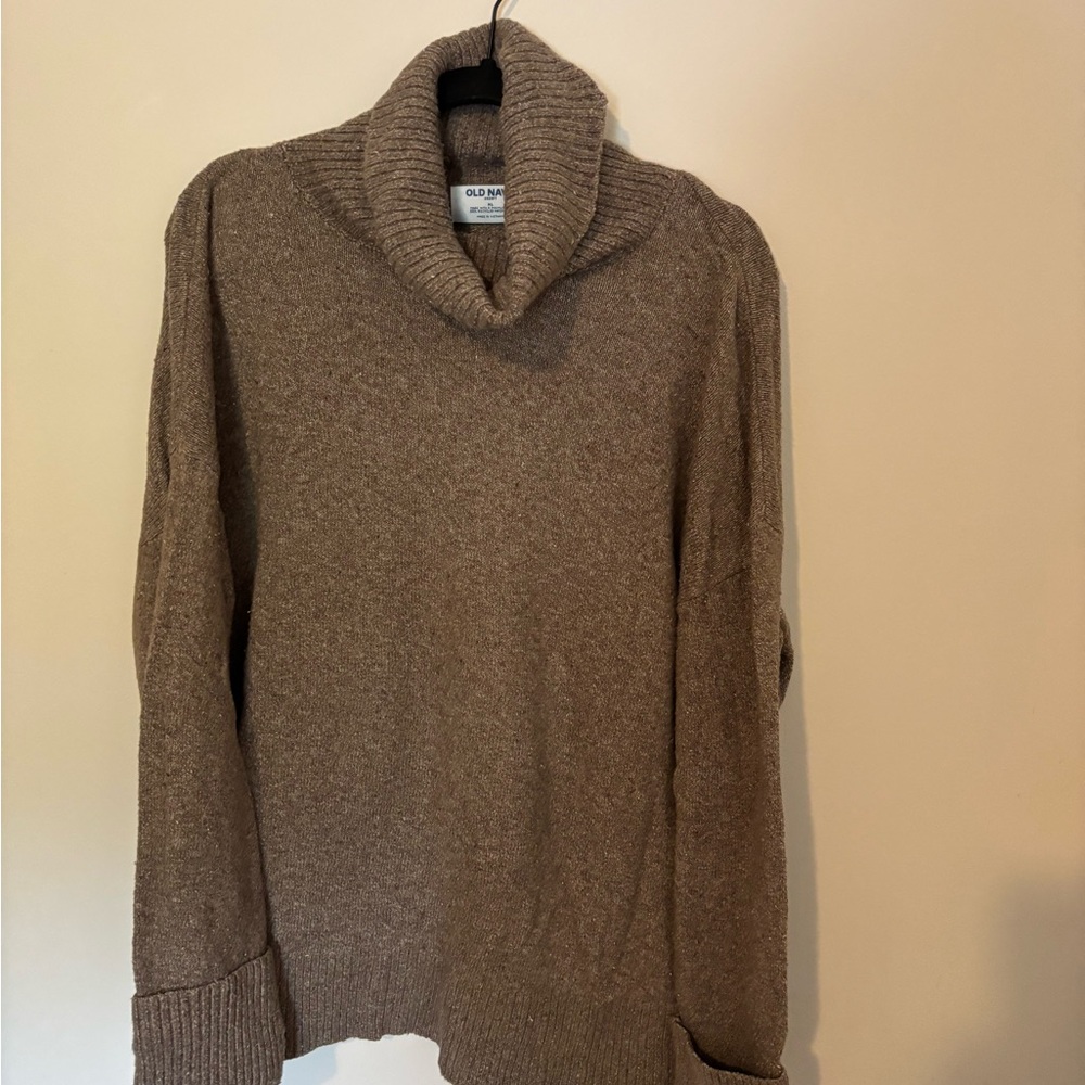 Old Navy Brown Taupe Cowl Neck Sweater